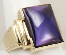 Load image into Gallery viewer, Antique 1920&#39;s Art Deco LARGE 12ct Purple Sapphire 10k Solid Yellow Gold Men&#39;s Ring