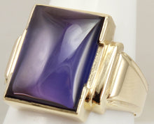 Load image into Gallery viewer, Antique 1920&#39;s Art Deco LARGE 12ct Purple Sapphire 10k Solid Yellow Gold Men&#39;s Ring