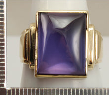 Load image into Gallery viewer, Antique 1920&#39;s Art Deco LARGE 12ct Purple Sapphire 10k Solid Yellow Gold Men&#39;s Ring