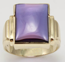 Load image into Gallery viewer, Antique 1920&#39;s Art Deco LARGE 12ct Purple Sapphire 10k Solid Yellow Gold Men&#39;s Ring