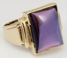 Load image into Gallery viewer, Antique 1920&#39;s Art Deco LARGE 12ct Purple Sapphire 10k Solid Yellow Gold Men&#39;s Ring