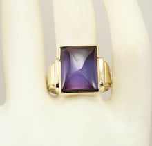 Load image into Gallery viewer, Antique 1920&#39;s Art Deco LARGE 12ct Purple Sapphire 10k Solid Yellow Gold Men&#39;s Ring