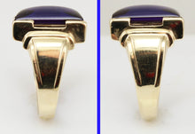 Load image into Gallery viewer, Antique 1920&#39;s Art Deco LARGE 12ct Purple Sapphire 10k Solid Yellow Gold Men&#39;s Ring