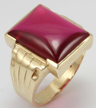 Load image into Gallery viewer, Antique 1920&#39;s Art Deco LARGE 12ct Ruby 10k Solid Yellow Gold Men&#39;s Ring