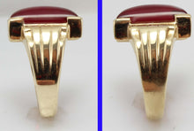 Load image into Gallery viewer, Antique 1920&#39;s Art Deco LARGE 12ct Ruby 10k Solid Yellow Gold Men&#39;s Ring