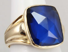 Load image into Gallery viewer, Antique 1920&#39;s Art Deco Signed Budlong Docherty &amp; Armstrong Blue Spinel 10k Solid Gold Men&#39;s Ring