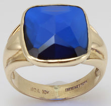 Load image into Gallery viewer, Antique 1920&#39;s Art Deco Signed Budlong Docherty &amp; Armstrong Blue Spinel 10k Solid Gold Men&#39;s Ring