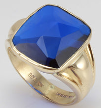 Load image into Gallery viewer, Antique 1920&#39;s Art Deco Signed Budlong Docherty &amp; Armstrong Blue Spinel 10k Solid Gold Men&#39;s Ring