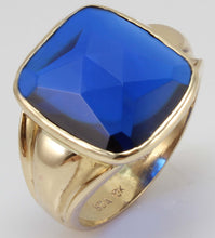 Load image into Gallery viewer, Antique 1920&#39;s Art Deco Signed Budlong Docherty &amp; Armstrong Blue Spinel 10k Solid Gold Men&#39;s Ring