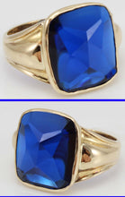 Load image into Gallery viewer, Antique 1920&#39;s Art Deco Signed Budlong Docherty &amp; Armstrong Blue Spinel 10k Solid Gold Men&#39;s Ring