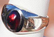 Load image into Gallery viewer, Vintage 1960&#39;s SIGNED ORANGE/RED &amp; GREEN Opal &amp; Diamond 10k Solid White Gold Ladies Cocktail Ring