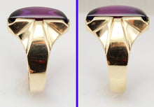 Load image into Gallery viewer, Antique 1920&#39;s Art Deco LARGE 12ct Purple Blue/Violet Color Shift Sapphire 10k Solid Gold Men&#39;s Ring