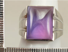 Load image into Gallery viewer, Antique 1920&#39;s Art Deco Purple to Blue/Violet Color Shift Sapphire 10k Solid White Gold Men&#39;s Ring