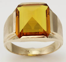 Load image into Gallery viewer, Antique 1920&#39;s Art Deco 10ct GOLDEN YELLOW SAPPHIRE 10k Solid Yellow Gold Men&#39;s Ring