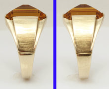 Load image into Gallery viewer, Antique 1920&#39;s Art Deco 10ct GOLDEN YELLOW SAPPHIRE 10k Solid Yellow Gold Men&#39;s Ring