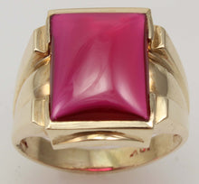 Load image into Gallery viewer, Antique 1920&#39;s Art Deco LARGE 12ct Ruby 10k Solid Yellow Gold Men&#39;s Ring