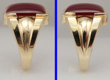 Load image into Gallery viewer, Antique 1920&#39;s Art Deco LARGE 12ct Ruby 10k Solid Yellow Gold Men&#39;s Ring