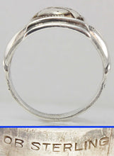 Load image into Gallery viewer, Antique 1920&#39;s Art Deco SIGNED Ostby &amp; Barton Soldier Cameo Milgrained Sterling Silver Men&#39;s Ring