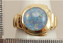 Load image into Gallery viewer, Antique 1920&#39;s Art Deco RAINBOW Natural Opal 10k Solid Yellow Gold Men&#39;s Ring