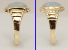 Load image into Gallery viewer, Antique 1920&#39;s Art Deco RAINBOW Natural Opal 10k Solid Yellow Gold Men&#39;s Ring