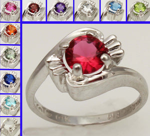 Vintage 1960's SIGNED VARIGEM Interchangeable 12 Gemstone 10k Solid White Gold Ladies Cocktail Ring